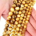 thumbnail image 3 of Natural Honey Gold Tiger Eye Beads, Grade AAA Gemstone Round Loose Beads 10MM 40PCs Bulk Lot Options, Semi Precious Stone Beads for Jewelry Making, 3 of 4