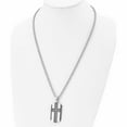 thumbnail image 4 of Stainless Steel Brushed And Polished Black Ip-Plated Cross 24In Necklace Made In China -Jewelry By Sweet Pea, 4 of 8