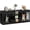 Black, variant on Accreate Dog Crate Furniture for 2 Dog, 78.7'' Large Dog Kennel Indoor with 2 Storage Drawers, 3 Shelves and Feeding Bowls, Double Dog Crate TV Stand for Small and Medium Dogs