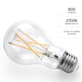 thumbnail image 6 of Maxxima A19 Dusk to Dawn LED Edison Light Bulb, 60 Watt Equal, 800 Lumens, 2700K Warm White (4 Pack), 6 of 7