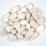 Piedra White Polished Pebble 12 In. X -12 In. 40Lb Bag