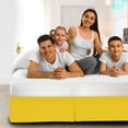 thumbnail image 2 of Soft & Durable 600-Thread Count PIMA Cotton Bed Skirt, Pleated, 20" Drop – 1-PC California Queen (60" x 84") Size, Dust Ruffle/Bed Skirt, California Queen, Solid Yellow, 2 of 5