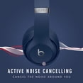 thumbnail image 4 of Casque d'Écoute Circum-Auriculaire Sans Fil à Réduction de Bruit Restored Beats Studio3 - Puce W1, Bluetooth Classe 1, 22 Heures d'Écoute, Microphone Intégré - (Bleu), 4 of 10