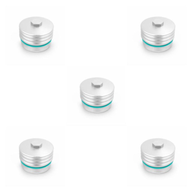 Guardoinrt Alloy Aluminum Oil Filter Cover For N53 N55 - Integrated Processing Rust-proof Anti-corrosion Silver 5Set