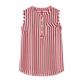 thumbnail image 5 of VBVC Women's Striped Henley Tank Top , Sleeveless Shirts For Women,Ladies' Casual Button Front Blouse with Pockets,Hot Pink,S-2XL, 5 of 10