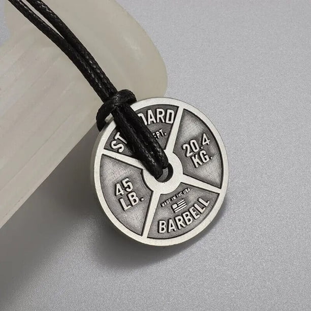Colgante de mancuerna de mano para hombre, diseño clásico de moda, maestro de Fitness, rapero de Hip Hop, collar de fiesta de graduación