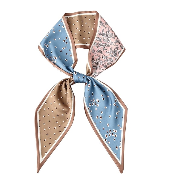 TELOLY Fashion Scarf for Women - 58" Long Skinny Scarf Lightweight, Luxurious Silk Feeling for Neck, Hair, Purse & Belt Accessory, Chic Purse Scarf