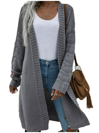 Gray long clearance cardigan
