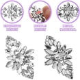 thumbnail image 2 of 2 clips de cristal para zapatos, hebillas para zapatos de boda, zapatos de novia, flores de diamantes de imitación para decoración de fiestas, accesorios artesanales de boda DIY (plata), 2 of 4