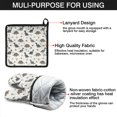 thumbnail image 7 of Light Beige Dinosaurs Landscapes Pattern Kitchen Oven Mitt and Pot Holder Sets 4 Pcs for Baking, Cooking and Grilling, Heat Resistant Up To 392 °F, 7 of 7