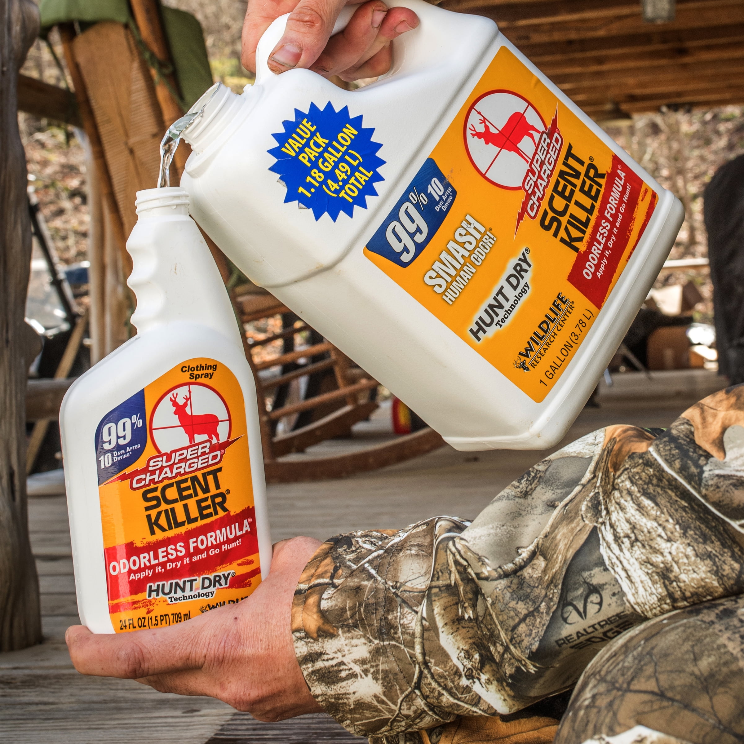 Wildlife Research Center, Super Charged Scent Killer Hunting Scent Elimination Spray Gallon Combo