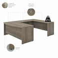 thumbnail image 4 of Studio C 72W U Shaped Desk with Drawers in Modern Hickory - Engineered Wood, 4 of 10
