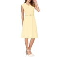 thumbnail image 4 of Women's Sleeveless Dress V Neck Elegant Cocktail Party A Line Dresses S Light Yellow, 4 of 5