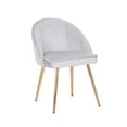 thumbnail image 1 of Porthos Home Daija Velvet Dining Chairs With Stylish Gold Chrome Legs, Supportive Semi-circular Back And Comfortable Cushion (Great As Accent Chairs, Side Chairs Too), 1 of 6