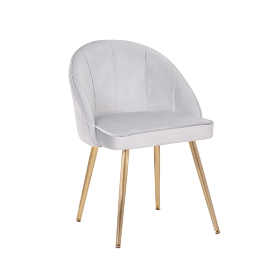 Porthos Home Daija Velvet Dining Chairs With Stylish Gold Chrome Legs, Supportive Semi-circular Back And Comfortable Cushion (Great As Accent Chairs, Side Chairs Too)