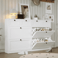 thumbnail image 2 of Richya White Shoe Cabinet with 2 Flip Drawers,Shoe Racks Storage Cabinet with 2 Drawers for Entryway, 2 of 7