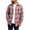 Hot Pink, variant on Miqool Flannel Plaid Shirt for Men Long Sleeve Button Down Collared Layering Casual Lightweight Jacket for Fall Winter