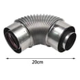 thumbnail image 4 of Tubo adaptador de tubo de ventilación de codo Macarena Acero inoxidable 20 cm, 4 of 8