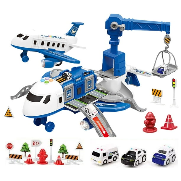 Avión de juguete de carga para niños pequeños de CSCHome, avión de juguete con juego de coches de juguete, avión de juguete de regalo para niños y niñas de 3, 4, 5 y 6 años en adelante