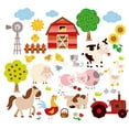 thumbnail image 1 of Farm Friends Baby/Nursery Peel & Stick Wall Art Sticker Decal, 1 of 3