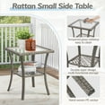thumbnail image 3 of Enyopro Heavy Duty Patio Furniture Set - 3 Piece PE Rattan Conversation Set w/ 360° Swivel Rocking Chairs and Dual-Layer Glass Table, 360LBS Weight Capacity for Small Balcony, Light Gray, 3 of 7