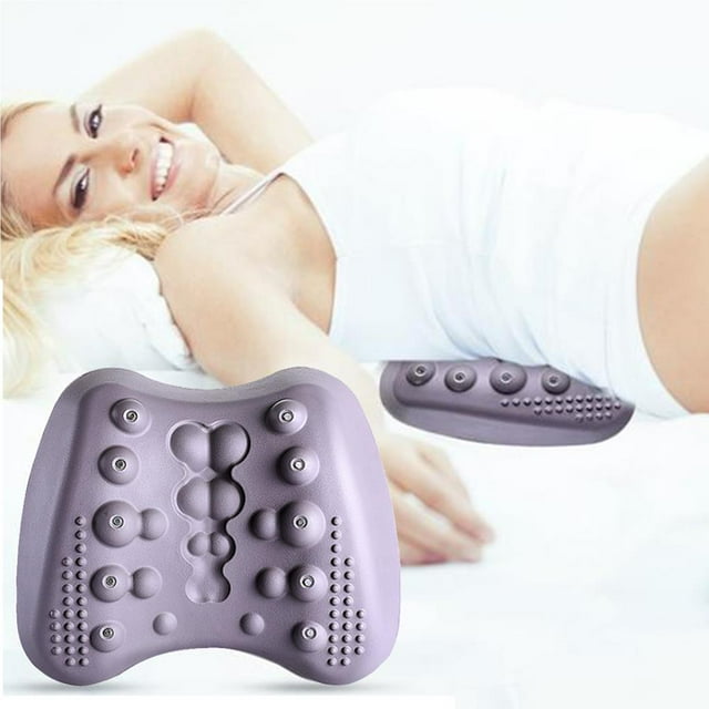 QualitChoice Lumbar Massager Back Physiotherapy Magnetic Home Lumbar Spine Instrument Spinal Correction Traction Massage Pillow