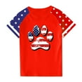 thumbnail image 4 of FamilyThread Kids Fourth of July Shirt for Boys Girls Red White and Blue Shirt America Flag Short Sleeve Patriotic American Flag Kids Clothing, 4 of 4