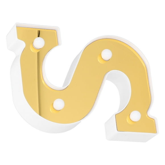 Letter Light, S Shape Night Light LED Letter Light for Wedding Birthday Decoration for Bar Cafe Shop Lighting