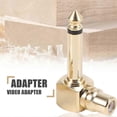 thumbnail image 3 of 2-PACK RCA Female Jack to 1/4" Mono Male Plug Right Angle Gold Audio Adapter, 3 of 5