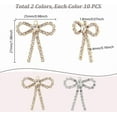 thumbnail image 2 of 20 colgantes de diamantes de imitación de 2 colores con lazo de metal, para manualidades, para mujer, joyería, pendientes, pulseras, platino y oro claro., 2 of 5