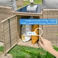 thumbnail image 3 of Jocisland PE Rattan Wicker Patio Side Table Sofa Wedge End Table with Tempered Glass Top & Storage Function, 3 of 7