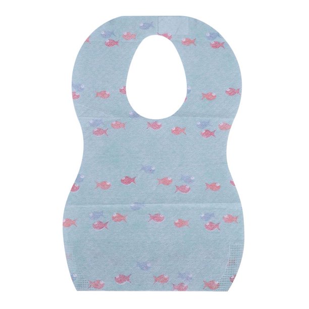 Mgaxyff 10Pcs Waterproof Disposable Baby Bibs with Large Pocket for