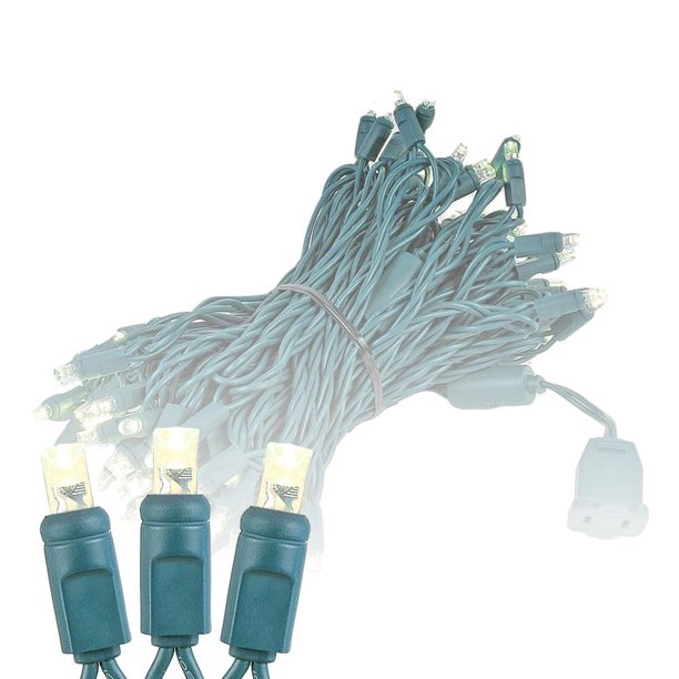Novelty Lights 100 Commercial LED Christmas Lights (Warm White), 50