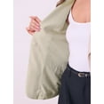 thumbnail image 5 of INSPIRE CHIC Women's Winter Shawl Lapel Long Sleeve Pockets Office Jacket Blazers XS Khaki, 5 of 6