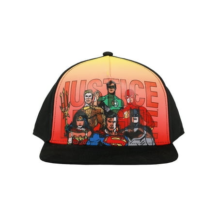 Justice League Of America Squad Youth Black Snapback Hat-OSFA