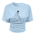 thumbnail image 5 of JAJAHO Kids Girls Clothes Short Sleeve T Shirts For Girl Crew Neck Stretchy Slim Fit Graphic Summer Fashion Clothing 3-14Y Stylish Tops, 5 of 5