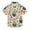 Colorful Owls and Flower, variant on Small Short Sleeve Button Down Shirts Iridescent Rainbow Leopard Skin Casual Shirt 3-10 Years