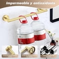 thumbnail image 2 of Juego de Accesorios Baño Dorado - 7Pcs Acero Inoxidable Accesorios para Baño - Toalleros y Anillo de Toallas, Portarrollos para Papel, 2 Gancho Adhesivo(Oro), 2 of 7