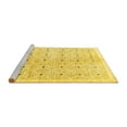 thumbnail image 2 of Ahgly Company Machine Washable Indoor Square Abstract Yellow Contemporary Area Rugs, 3' Square, 2 of 4