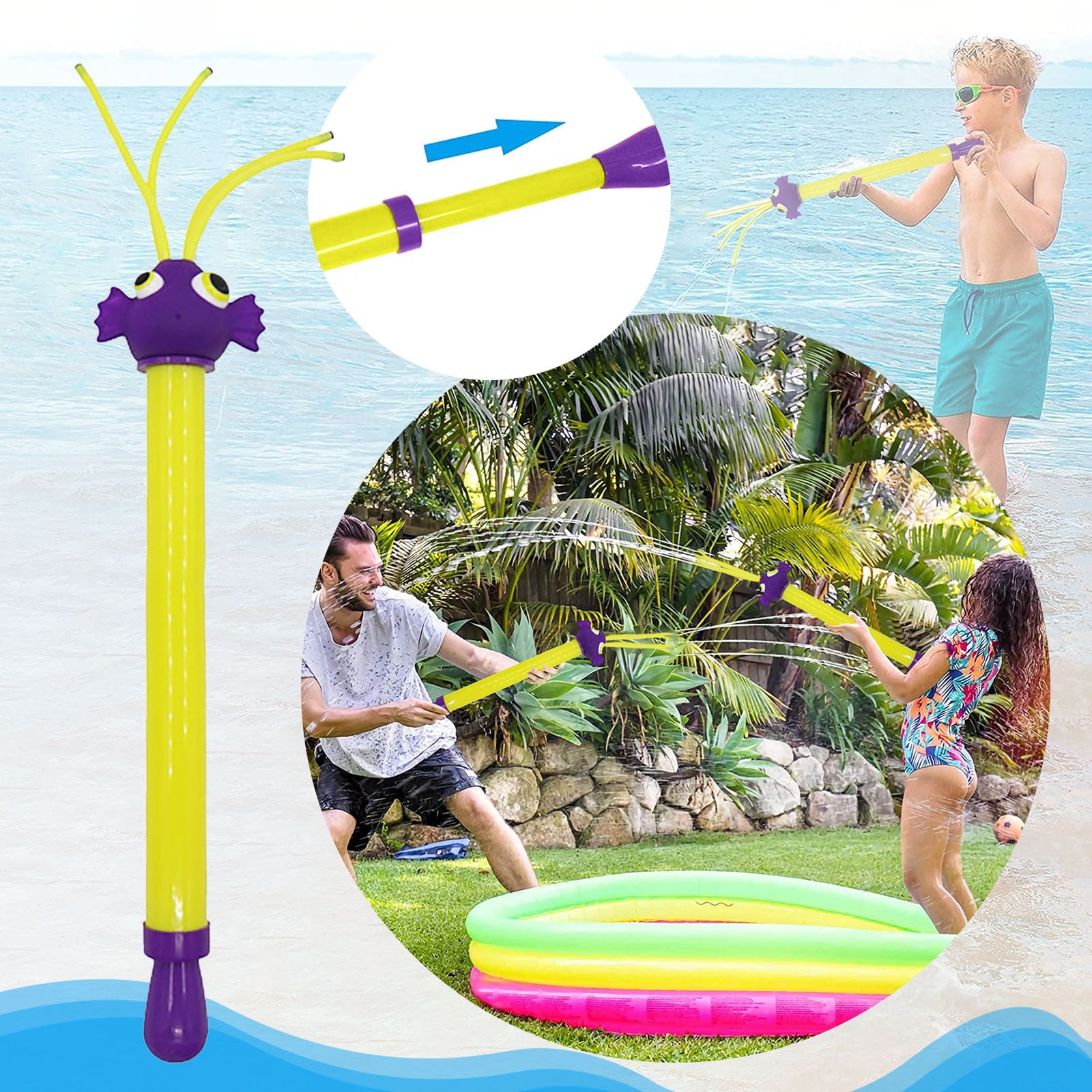 Sea Animal Water Blaster Squirt Toy With Soaker Toy For Boys Girls Kids