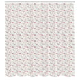 thumbnail image 3 of Ambesonne Flamingo Shower Curtain, Striped Pastel Jungle, 69"Wx75"L, Mint Green Coral Peach, 3 of 3