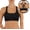 Black, variant on Sports Bra with Criss Cross Straps Back High impact Support