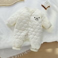 thumbnail image 5 of Esaierr Baby Boys Girls Onesies Jumpsuit for Infant Newborn Winter Button up Pajamas Romper Winter Fall Warm Snowsuit, 5 of 8