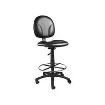 Boss Office Products Transitional Deluxe Drafting Stool, Black