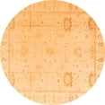 thumbnail image 1 of Ahgly Company Indoor Round Oriental Orange Traditional Area Rugs, 4' Round, 1 of 4