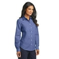thumbnail image 4 of Port Authority Ladies SuperPro Oxford Shirt-M (Navy), 4 of 6
