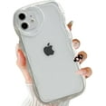 thumbnail image 3 of for iPhone 11 Case (2019 6.1"),Cute Clear Love Case,with Love-Heart Camera Frame Wavy Edge Transparent Full Protective Soft TPU Shockproof Phone Cases Cover for Women Girls Clear, 3 of 12