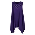 thumbnail image 4 of Blmnix Shift Ladies Dresses Plus Size Dresses Tank Dress Under Dresses Purple Crew Neck Sleeveless Midi Dresses Antimicrobial Protection Womens Spring Dress,L, 4 of 7