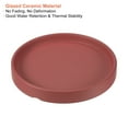thumbnail image 3 of Uxcell 4.5" Ceramic Round Planter Saucer Flower Pot Drip Tray Coaster, Maroon 2 Pack, 3 of 6