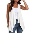 thumbnail image 4 of Karymi Womens Tops Open‑Front Sleeveless Vest Cardigan, Casual Solid Flowy Asymmetric Hem, Draped Layering Vest with Side Pockets Cover‑Up Summer Tops for Women 2026, 4 of 7